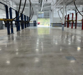 dealership polished concrete floors
